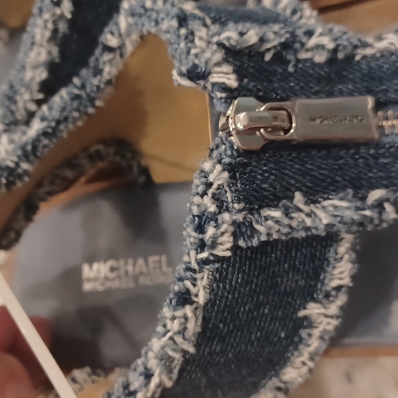 New Michael Michael Kors Berkley Espadrille Wedge Frayed Sandal  Women's 10 - Picture 10 of 16